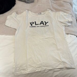 Comme des Garcons Play Kids White T-Shirt